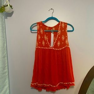 Free people plunging neck top